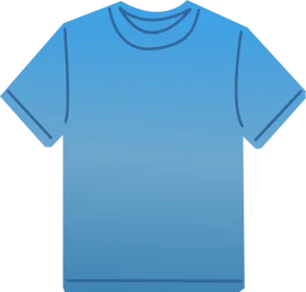 Blue Minimalist Short-Sleeve T-Shirt Clipart Design with Clean Outline