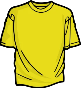 Bright Lemon Yellow Short-Sleeve Basic T-Shirt Simple Clipart Graphic Design