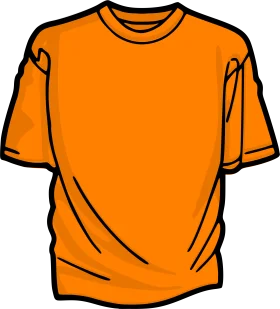 Bright Orange Unisex Short-Sleeve T-Shirt Clipart Design Vector Illustration