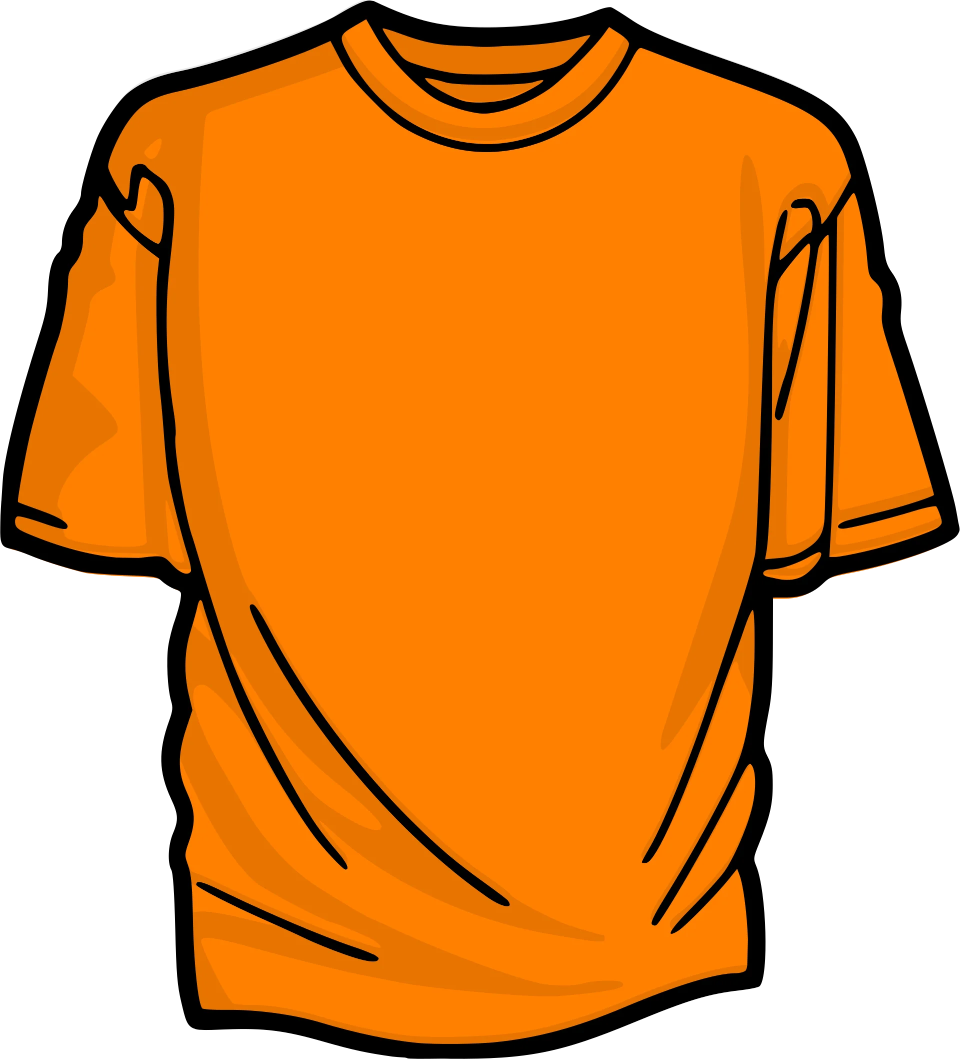 Bright Orange Unisex Short-Sleeve T-Shirt Clipart Design Vector Illustration