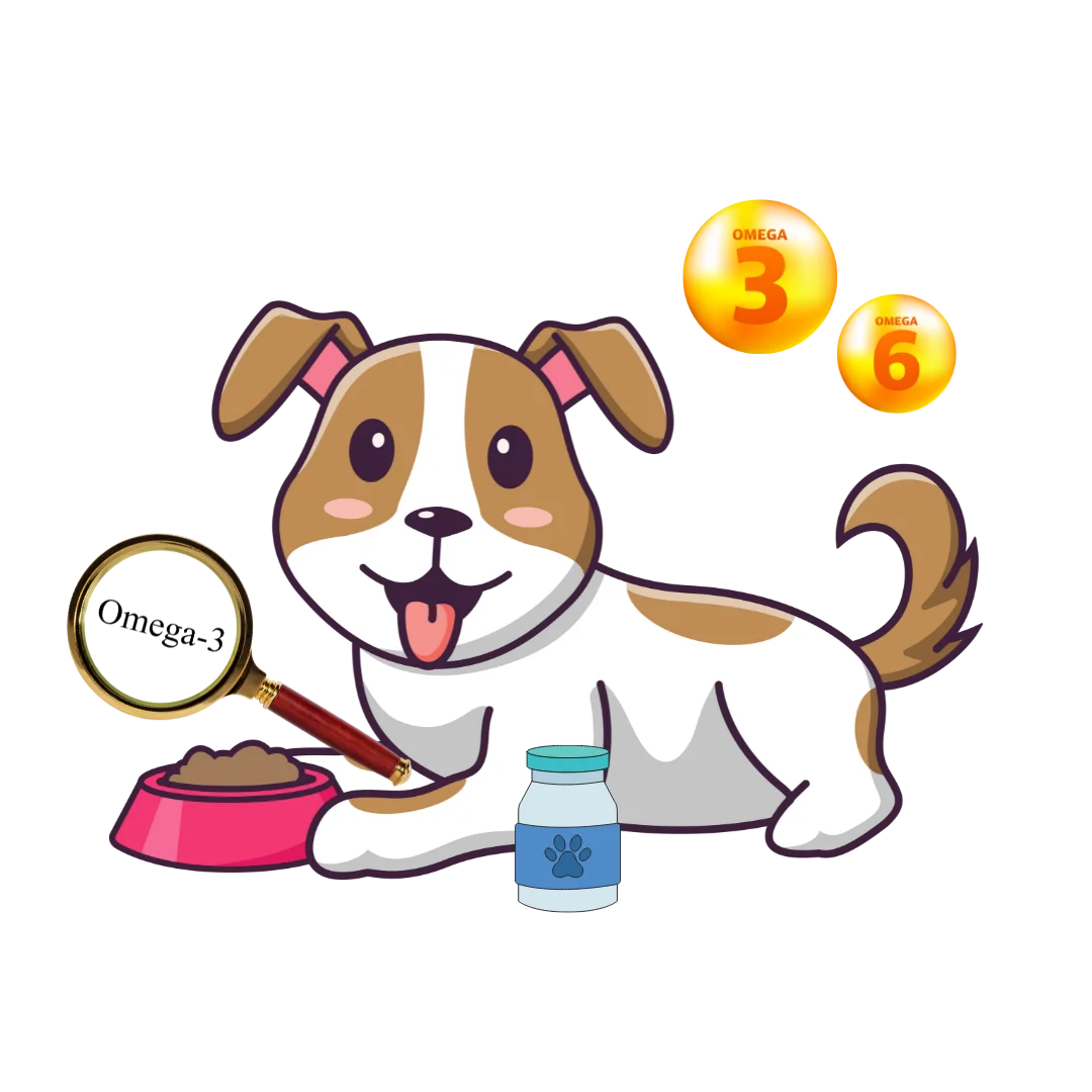 Cheerful Jack Russell Terrier Clipart with Health and Nutrition Elements