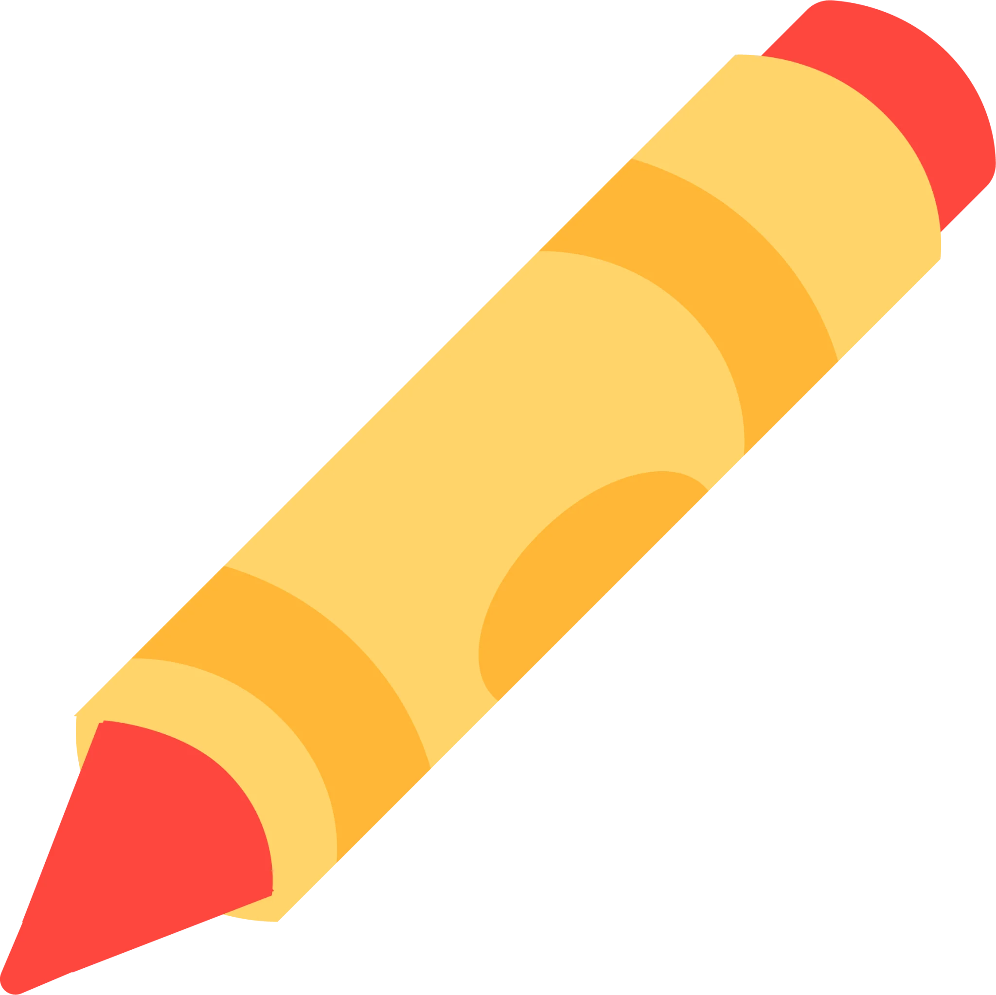 Cheerful Yellow and Red Jumbo Crayon Clipart Illustration for Creative Projects