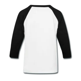 Classic Black and White Raglan Sleeve Baseball Clipart T-Shirt Design