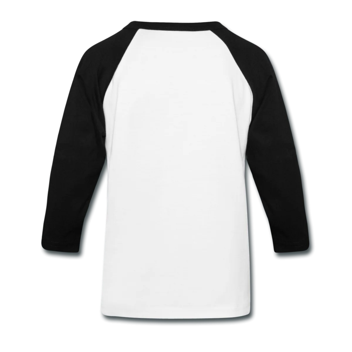 Classic Black and White Raglan Sleeve Baseball Clipart T-Shirt Design