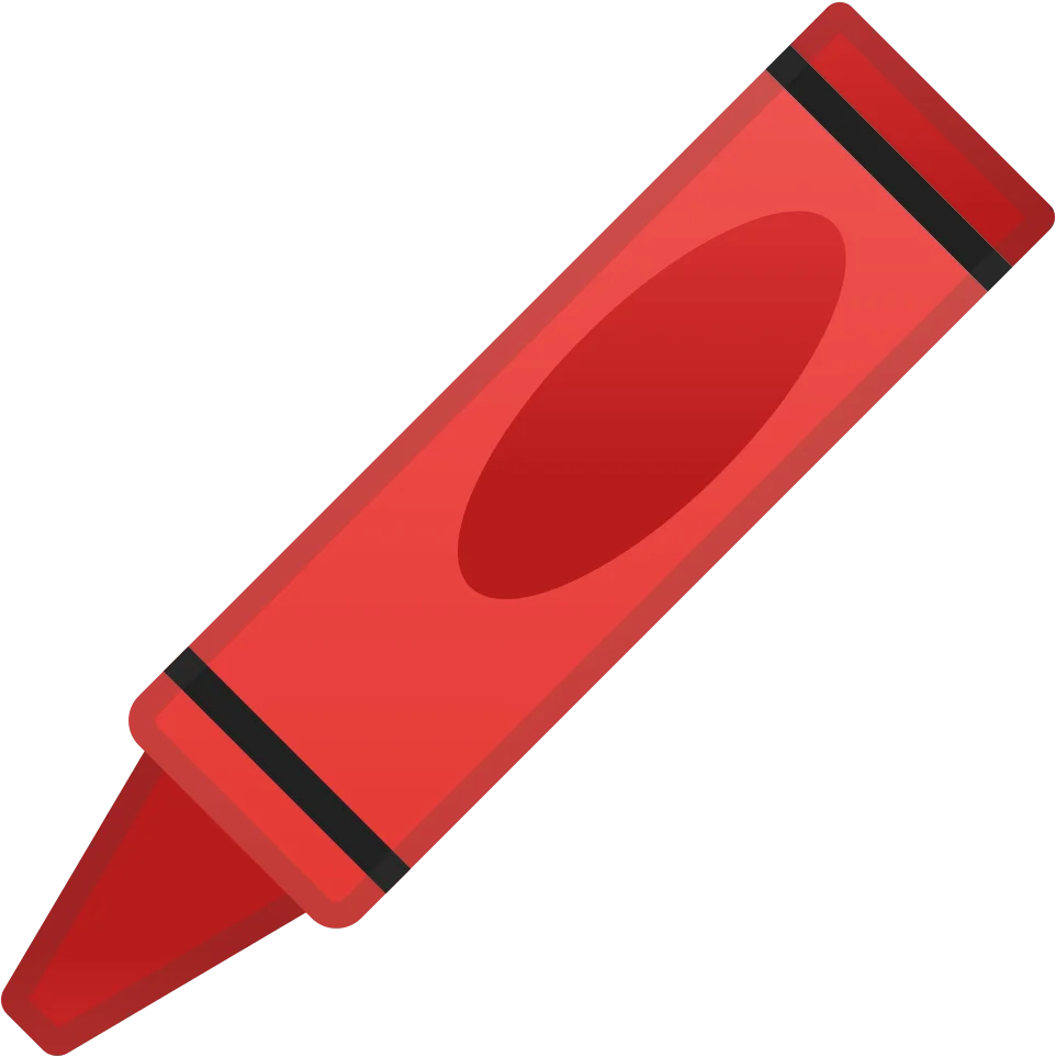 Classic Red Crayon Clipart: A Bold and Playful Drawing Tool Illustration