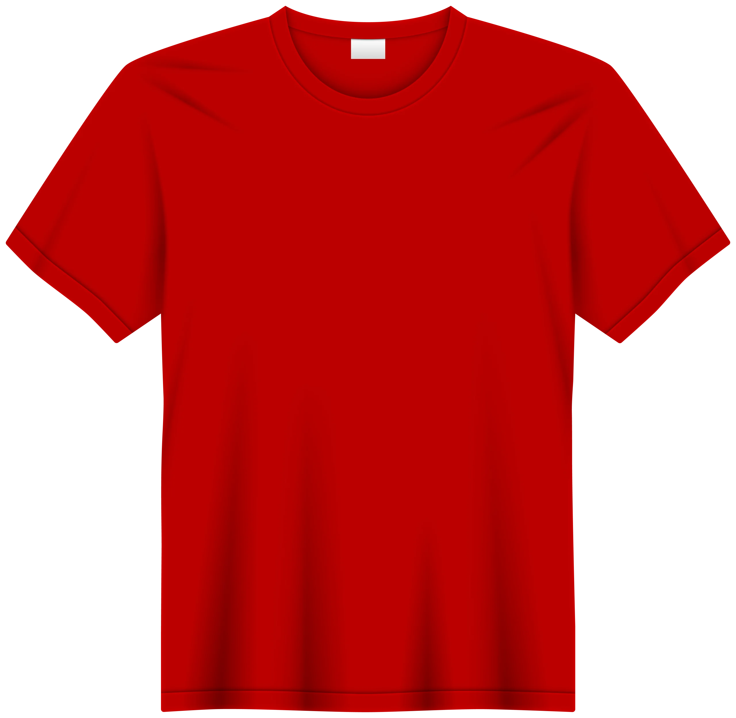 Classic Solid Red Basic T-Shirt Clipart Design Template Mockup