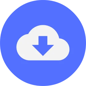Cloud Download Clipart Icon - Simple and Elegant Digital Storage Symbol