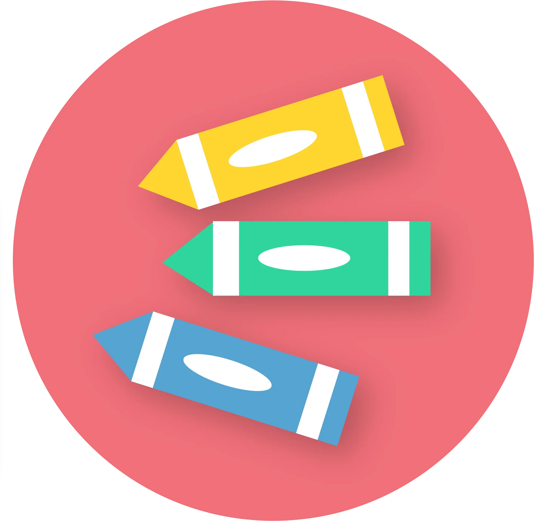 Colorful Crayon Clipart Illustration - Creative School Supplies Design