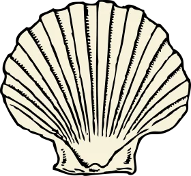 Elegant Seashell Vintage-Inspired Nautical Marine Clipart Illustration