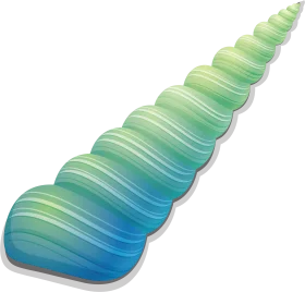 Elegant Spiral Seashell Clipart - Oceanic Gradient Illustration Design