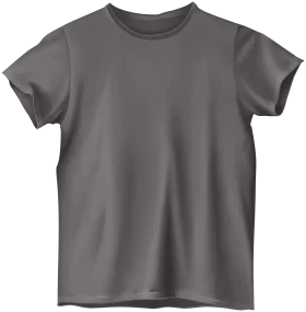 Minimalist Gray Unisex T-Shirt Clipart Design for Simple Fashion Mockup