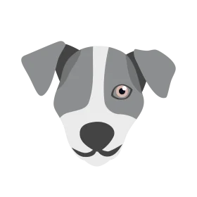 Minimalist Jack Russell Terrier Clipart - Stylized Geometric Dog Face Design