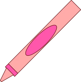 Pink and Rosy Crayon Clipart Illustration - A Whimsical Drawing Tool