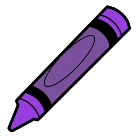 Purple Crayon Clipart: A Simple and Elegant Drawing Tool Illustration