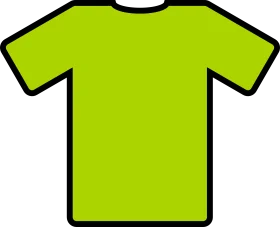 Simple Bright Green Minimalist T-Shirt Clipart Design Vector Illustration