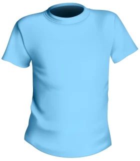 Simple Light Blue Basic Short-Sleeve Unisex T-Shirt Clipart Design