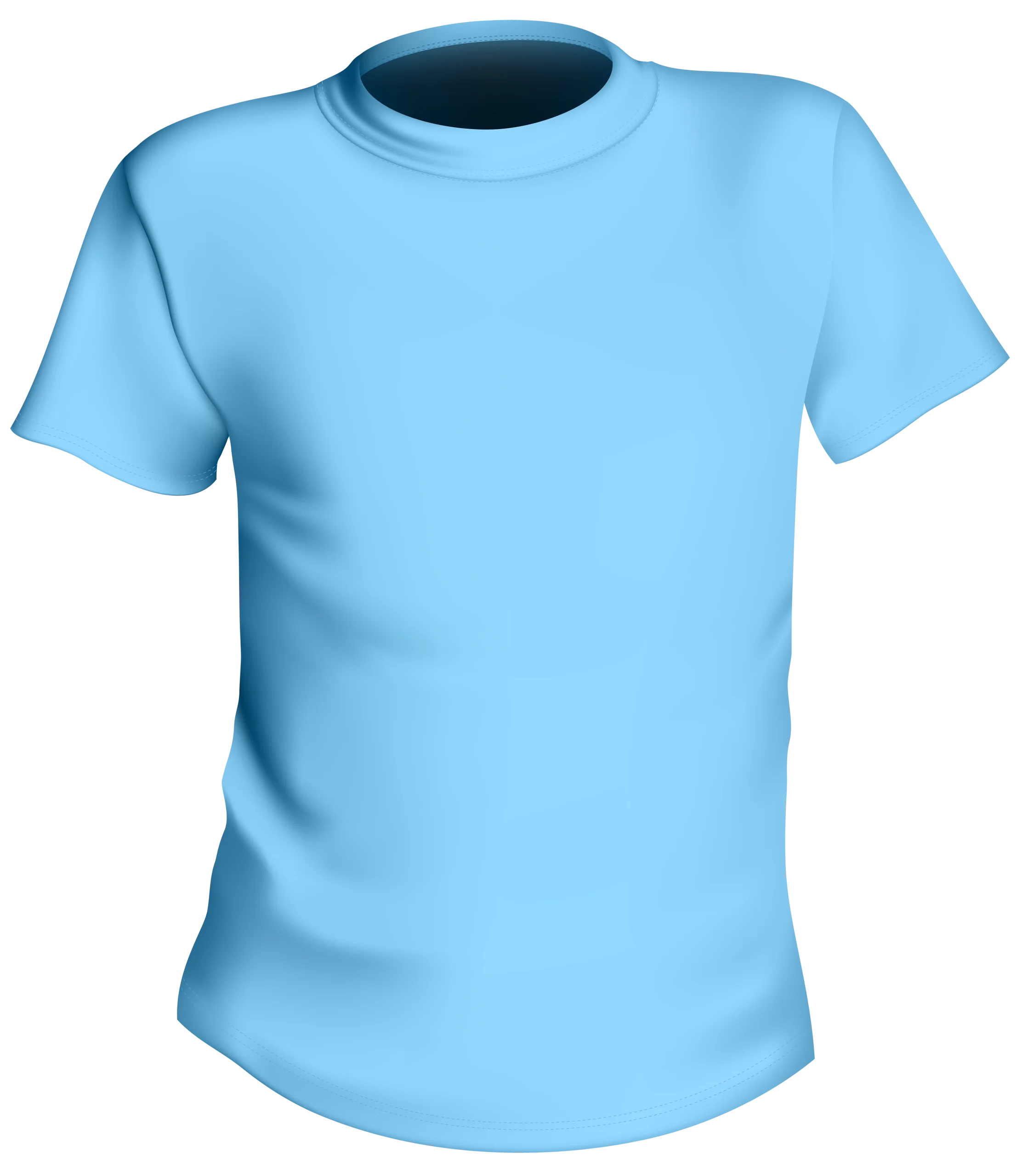 Simple Light Blue Basic Short-Sleeve Unisex T-Shirt Clipart Design