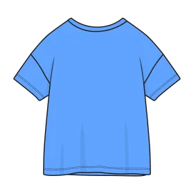 Simple Light Blue Short-Sleeve T-Shirt Basic Clipart Illustration Design