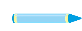 Sky Blue Crayon Clipart: Simple and Sleek Illustration for Creative Design