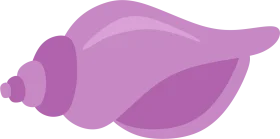 Soft Lavender Seashell Clipart Illustration with Graceful Spiral Design