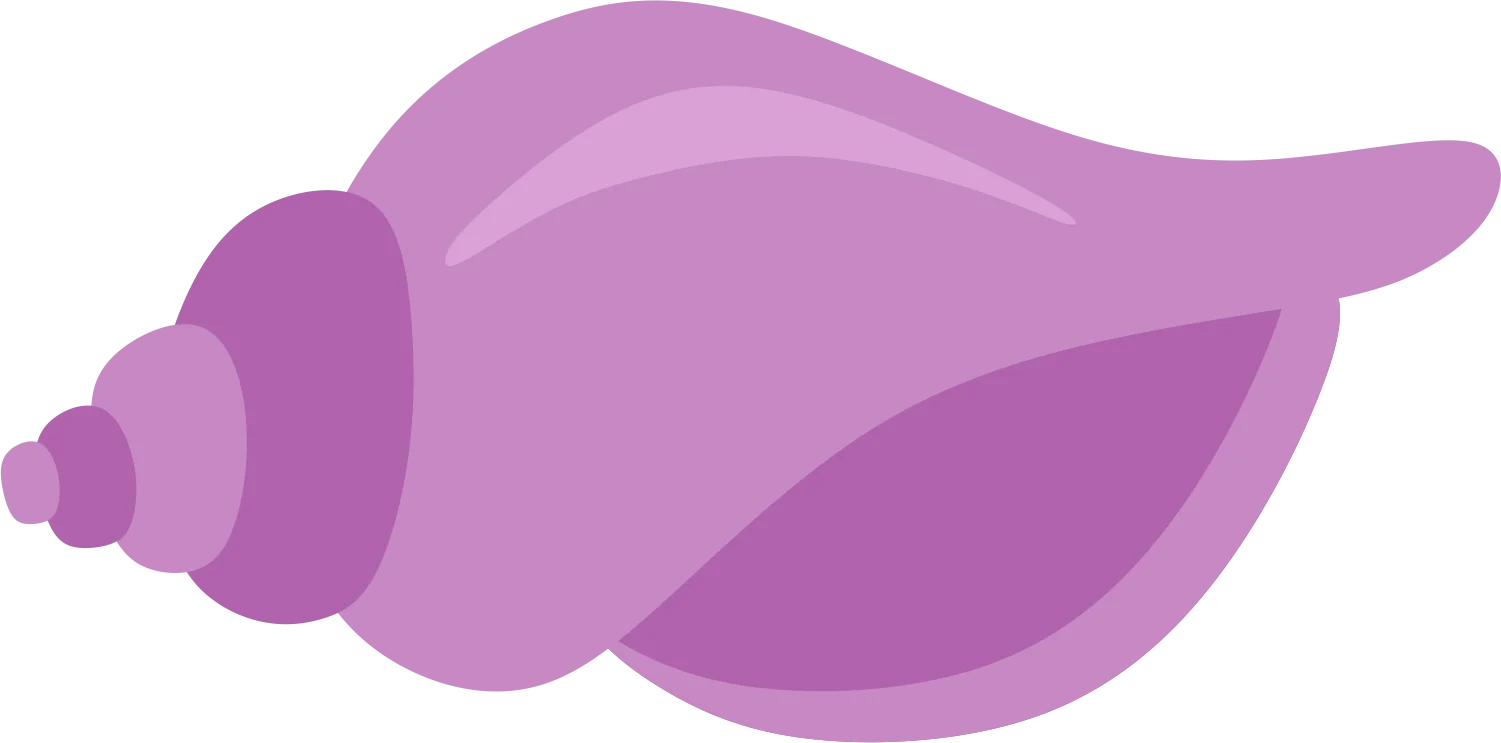 Soft Lavender Seashell Clipart Illustration with Graceful Spiral Design