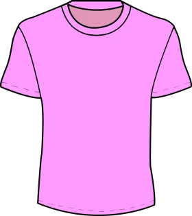 Soft Pink Basic Short-Sleeve T-Shirt Clipart Design Template