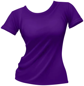Solid Purple Women's Short Sleeve T-Shirt Clipart Design Element