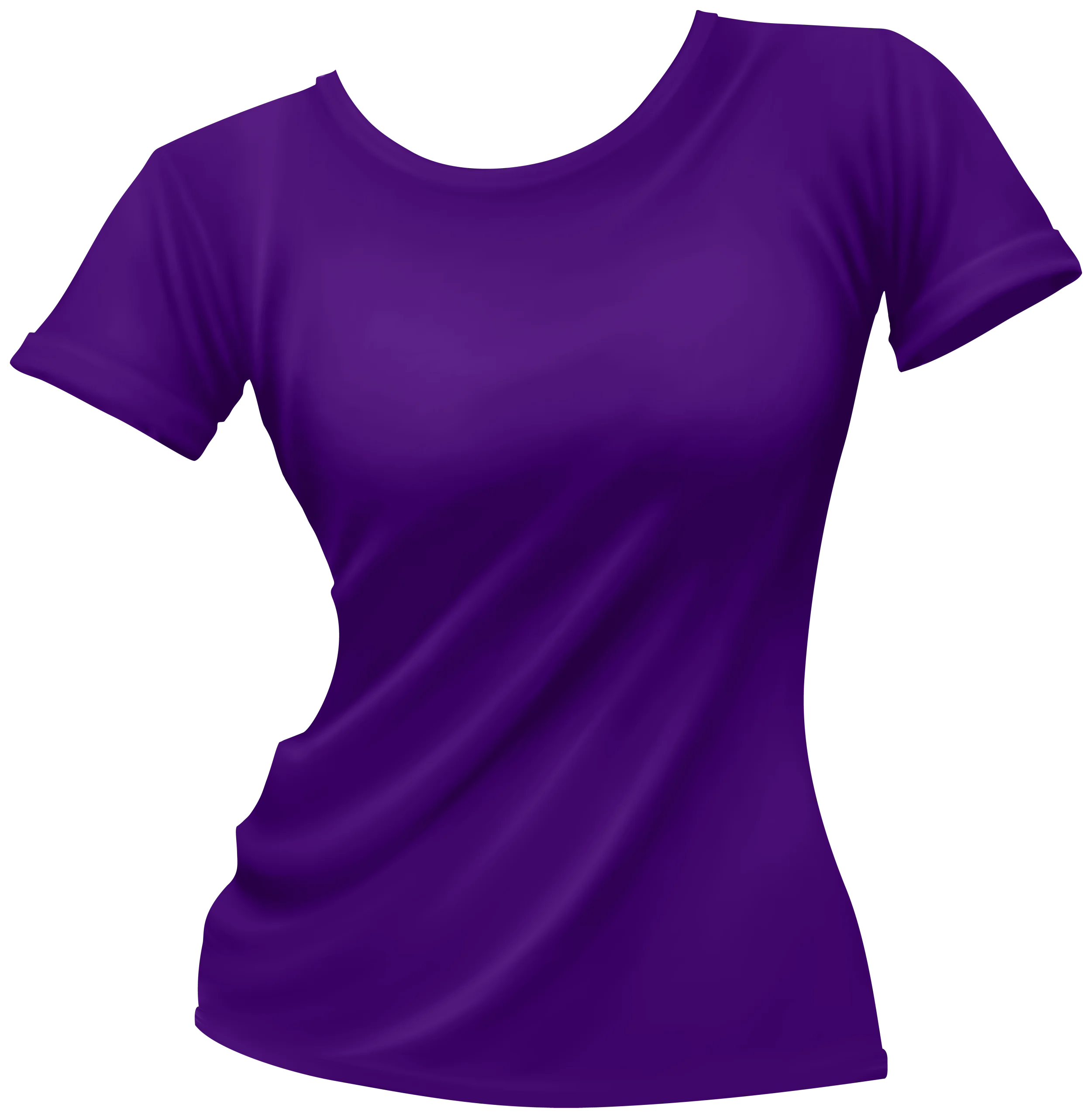 Solid Purple Women's Short Sleeve T-Shirt Clipart Design Element