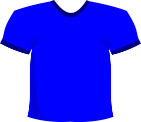 Solid Royal Blue Basic Short-Sleeve T-Shirt Minimalist Clipart Design