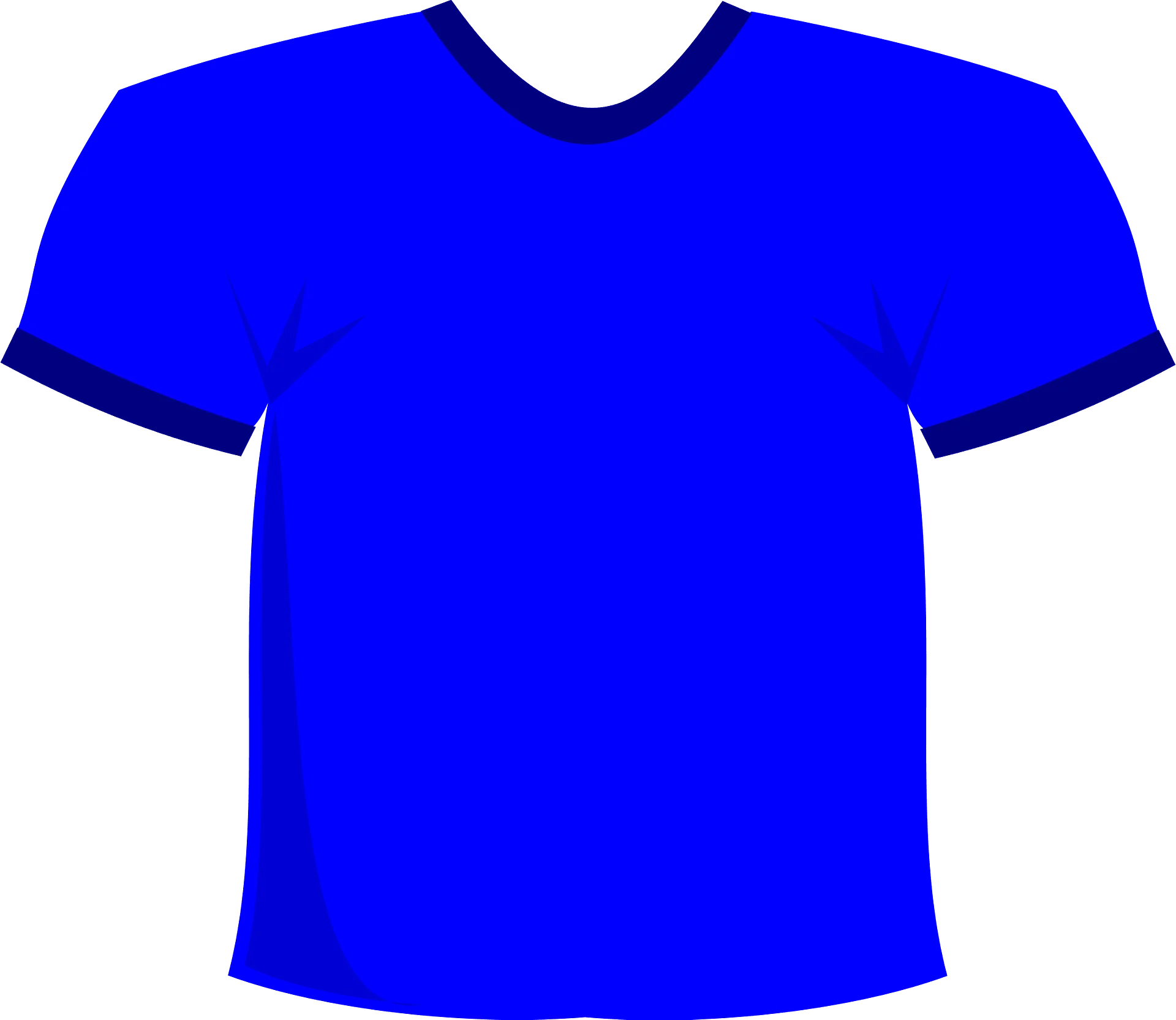 Solid Royal Blue Basic Short-Sleeve T-Shirt Minimalist Clipart Design