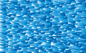 Azure Ocean Waves Clipart: Serene Aquatic Pattern of Stylized Water Droplets