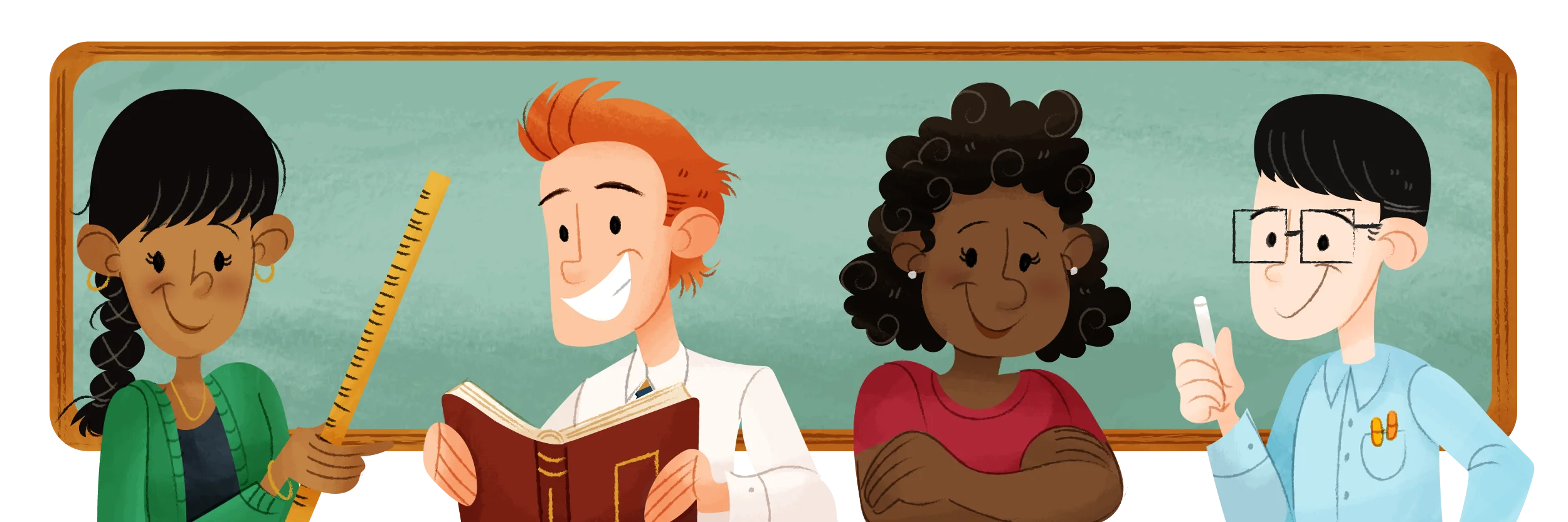 Diverse Classroom Learners Clipart: Engaging Educational Scene with Students