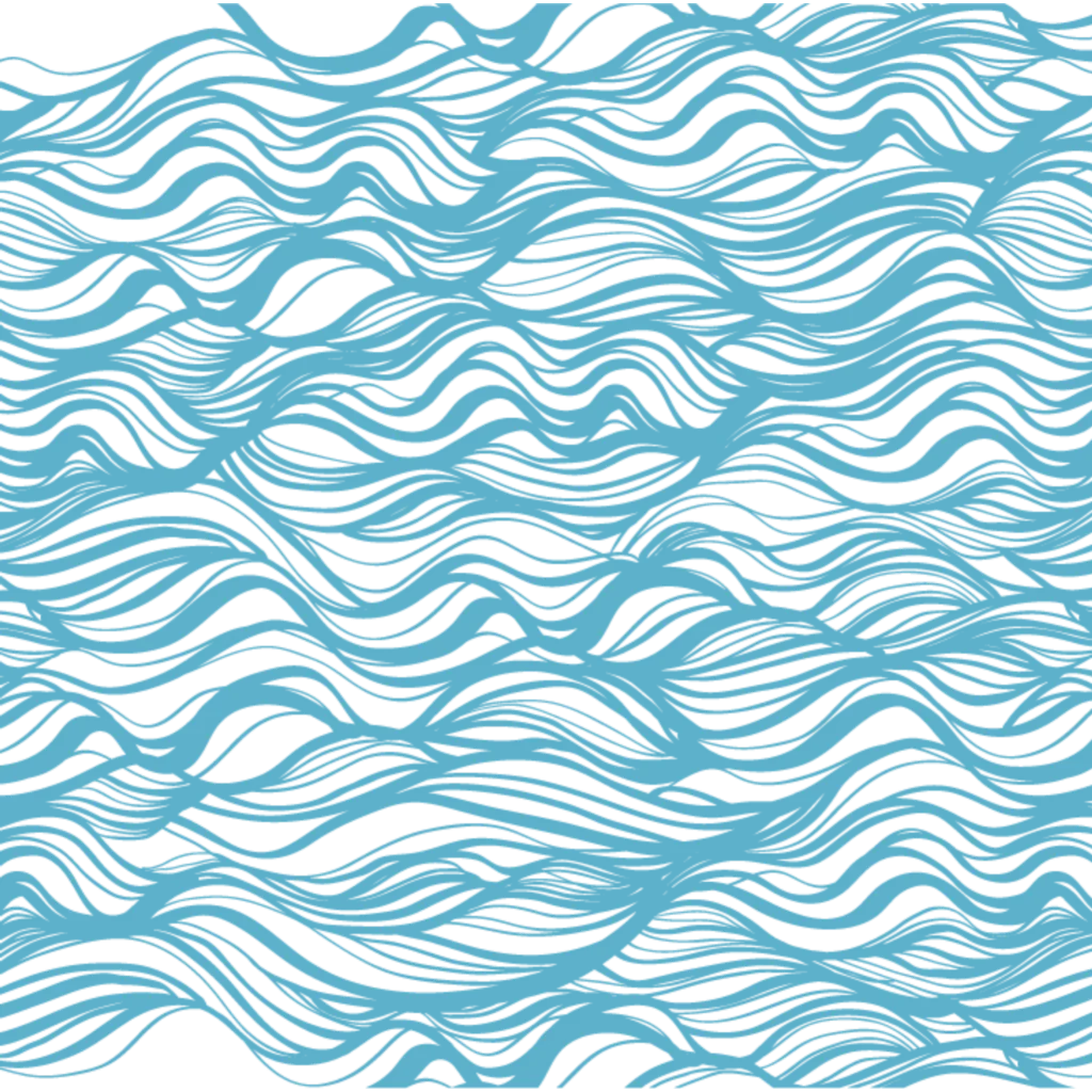Elegant Ocean Waves Seamless Pattern Clipart - Flowing Aquatic Design