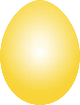 Golden Sunshine Easter Egg Clipart: A Radiant Oval of Festive Spring Celebration