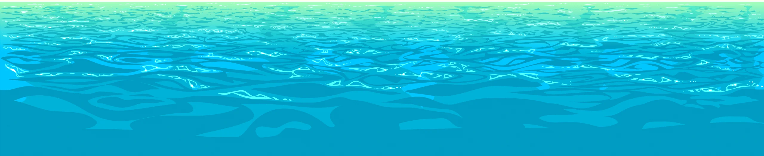 Serene Ocean Depths Underwater Landscape Seamless Clipart Illustration