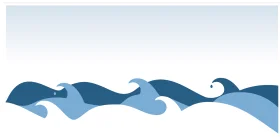 Serene Ocean Waves Clipart - Minimalist Blue Nautical Design Illustration