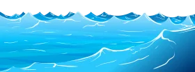 Serene Ocean Waves Clipart: Tranquil Azure Water Surface Illustration Design
