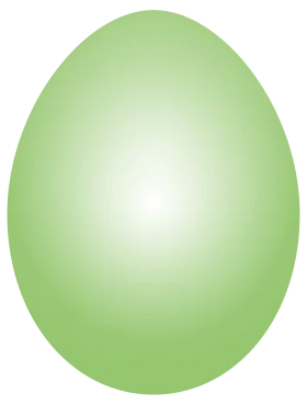 Soft Pastel Green Easter Egg Clipart with Smooth Gradient Texture