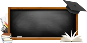 Academic Chalkboard Clipart Showcasing Education Learning Environment Essentials
