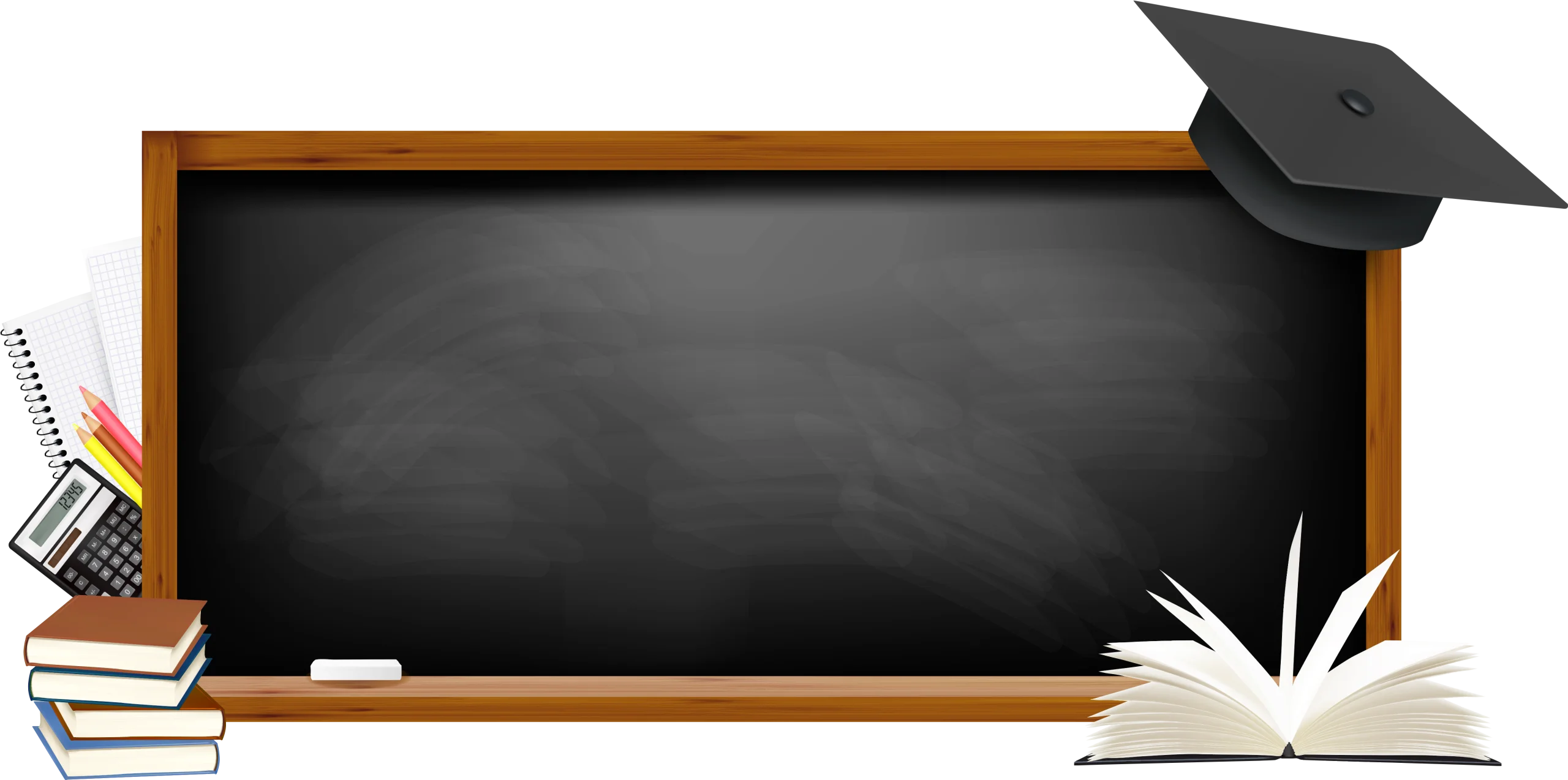 Academic Chalkboard Clipart Showcasing Education Learning Environment Essentials