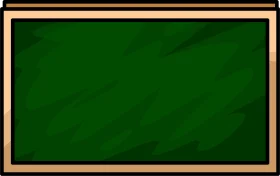 Classic Green School Chalkboard Clipart with Wooden Frame - Educational Design Element