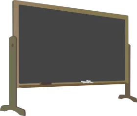 Classic Vintage Classroom Chalkboard Clipart with Wooden Frame and Stand