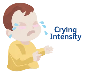 Emotional Cartoon Clipart of a Child Expressing Intense Crying Reaction