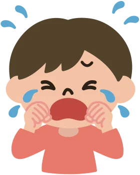 Emotional Child Crying Clipart Illustration with Expressive Tears