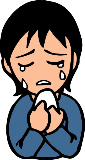 Emotional Distress Cartoon Clipart: A Heartfelt Moment of Sorrow and Vulnerability