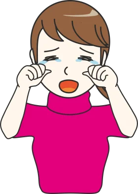 Emotional Distress Cartoon Clipart: A Tearful Moment of Overwhelming Feelings
