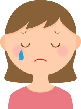 Emotional Illustration of a Tearful Cartoon Character Clipart Expressing Sadness