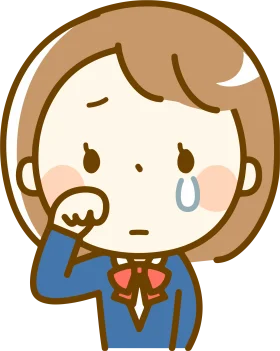 Emotional School Girl Clipart: Heartfelt Expression of Sadness and Vulnerability