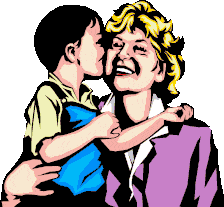 Heartwarming Clipart Illustration of an Affectionate Family Moment