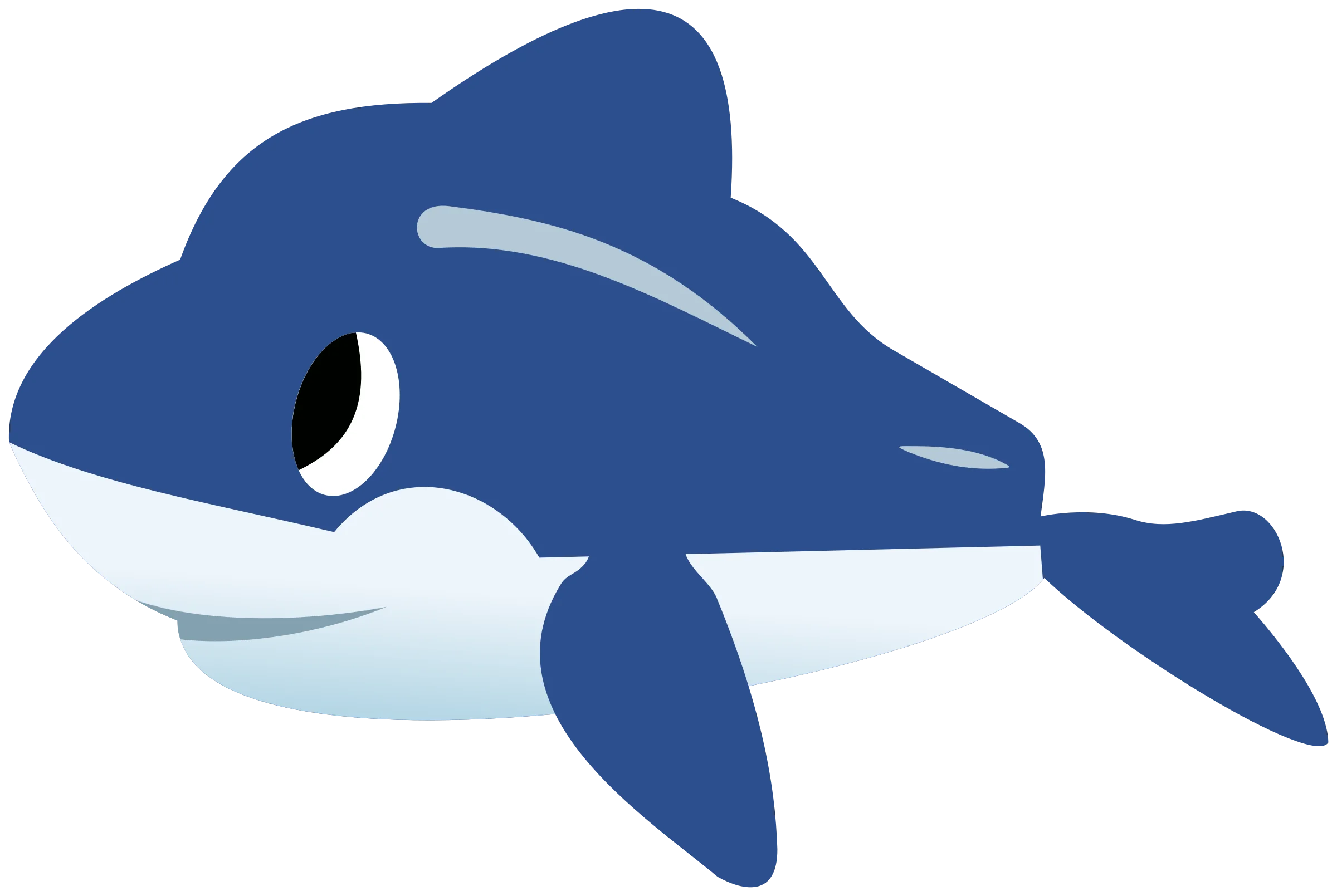 Playful Blue Ocean Friend: Adorable Dolphin Clipart Illustration